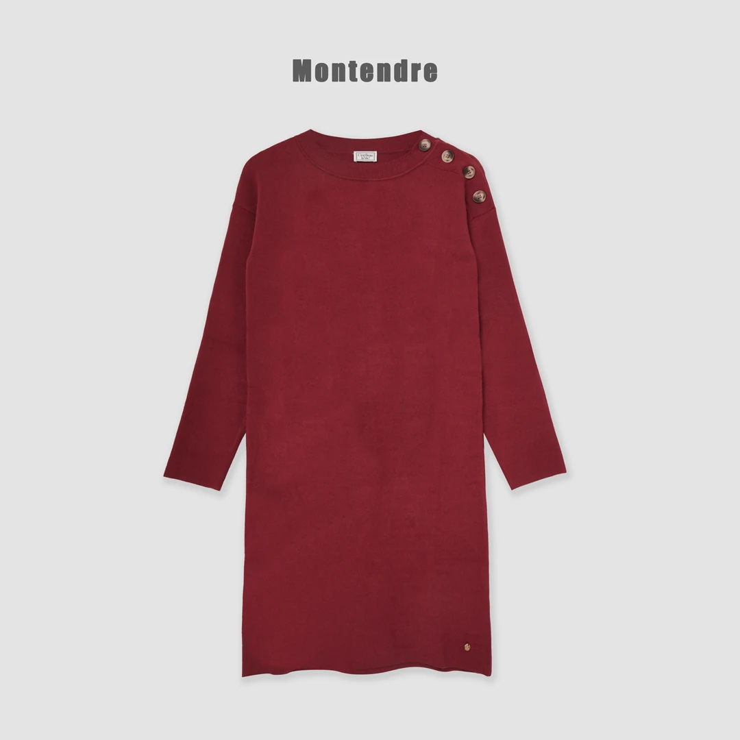 【Montendre】秋冬新款 C 时尚慵懒风显瘦针织毛衣短裙气质百搭休闲