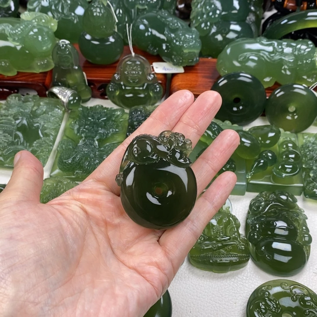 龙***生未镶嵌岫玉挂件挂件