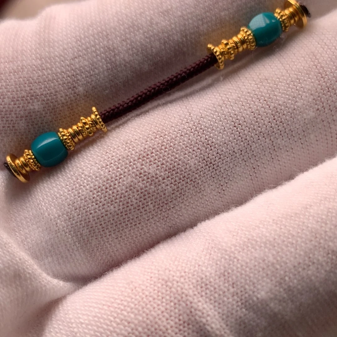 绿松石18K金镶嵌配饰