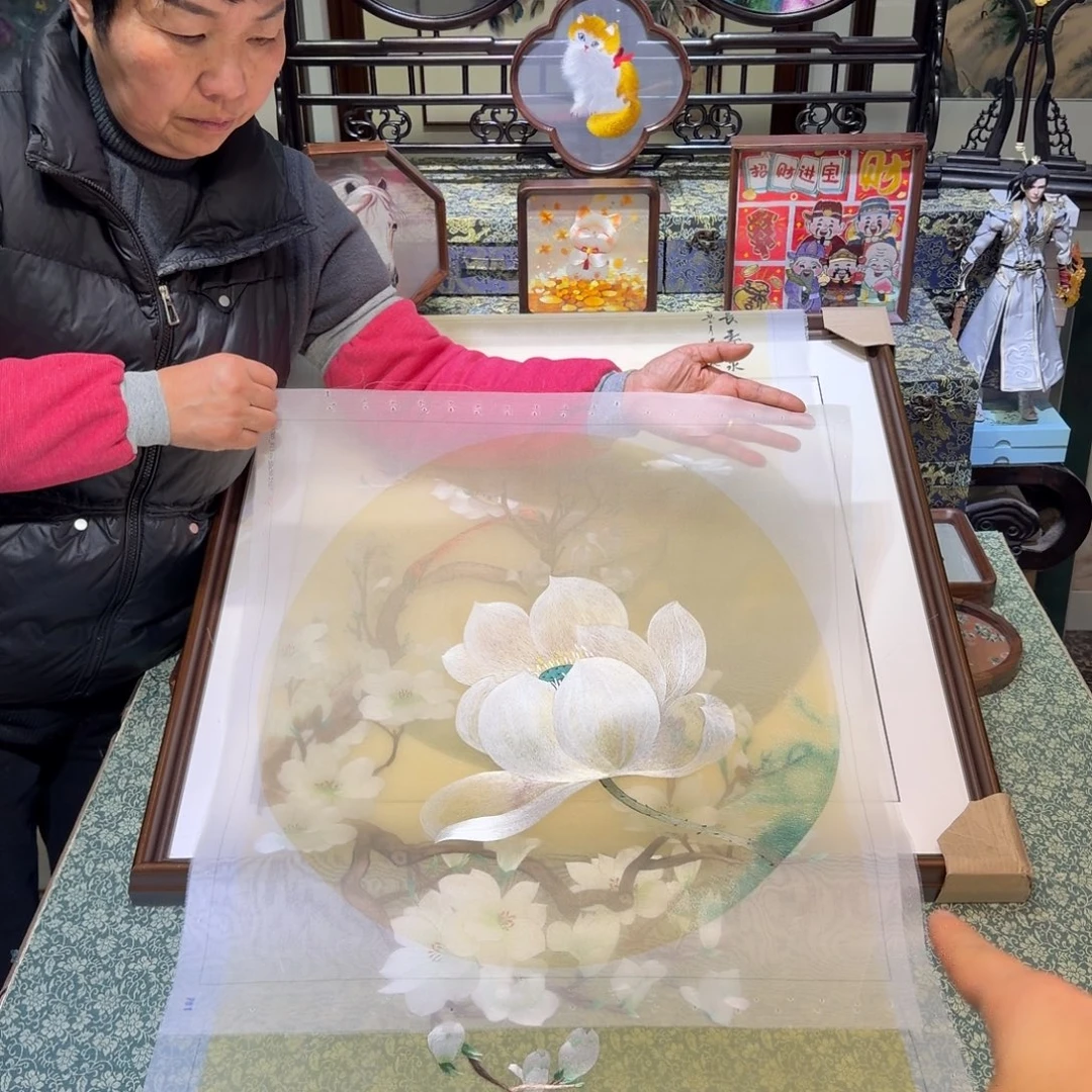 刺绣手工苏绣工艺单面绣片