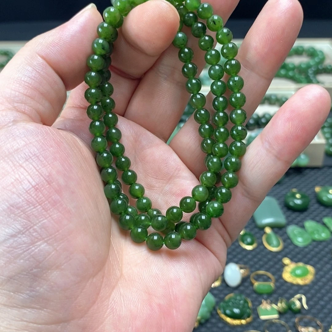 和田玉（碧玉）未镶嵌项圈微*凉