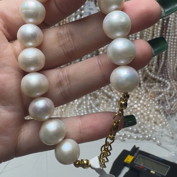 淡水珍珠合金手链