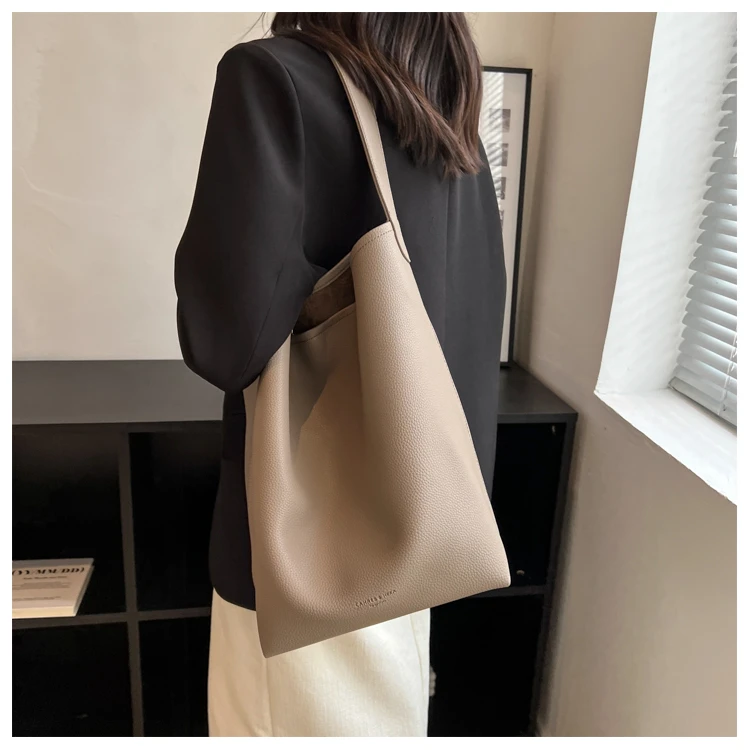 单根耐刮时尚主袋简约百搭肩包女士单肩包竖式