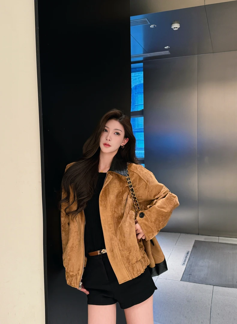 KZN·STUDIO「步履生秋」设计师款麂皮绒外套