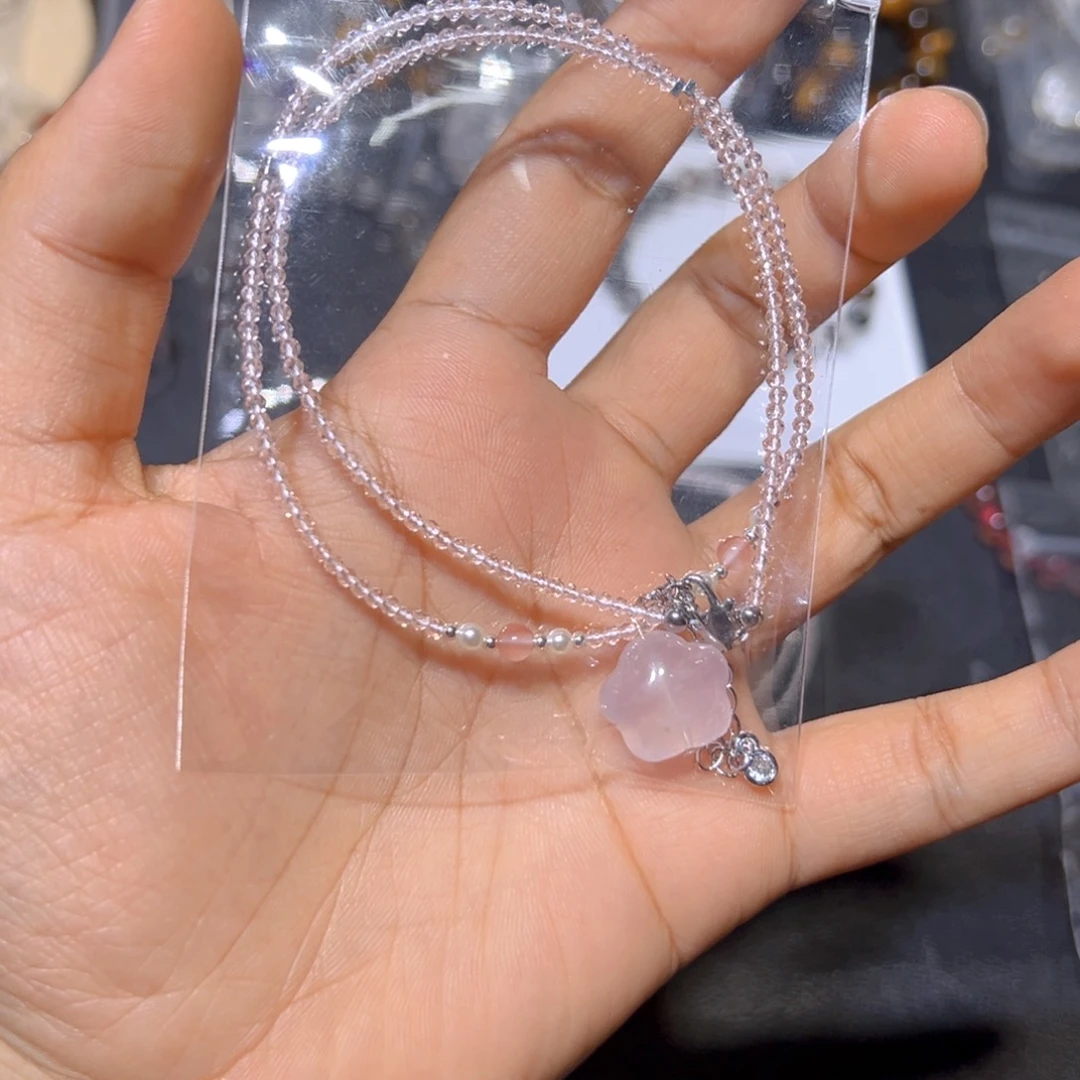 未镶嵌颈饰水晶莫粉41