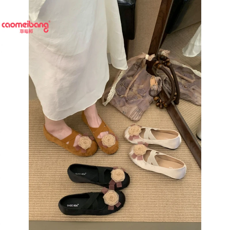 百搭时尚复古女鞋单鞋春秋款现货方头内增高粗跟软