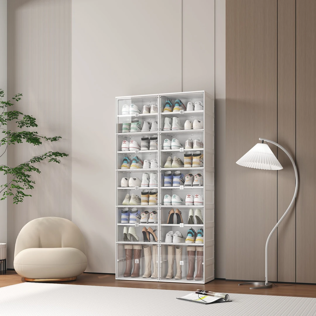 【一体免安装】鞋柜大容量可折叠防尘家用收纳鞋柜简易透明鞋盒备用