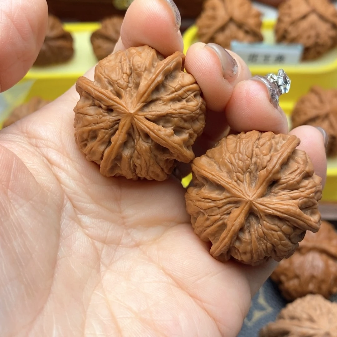 把件文玩核桃36尺雨花石四棱