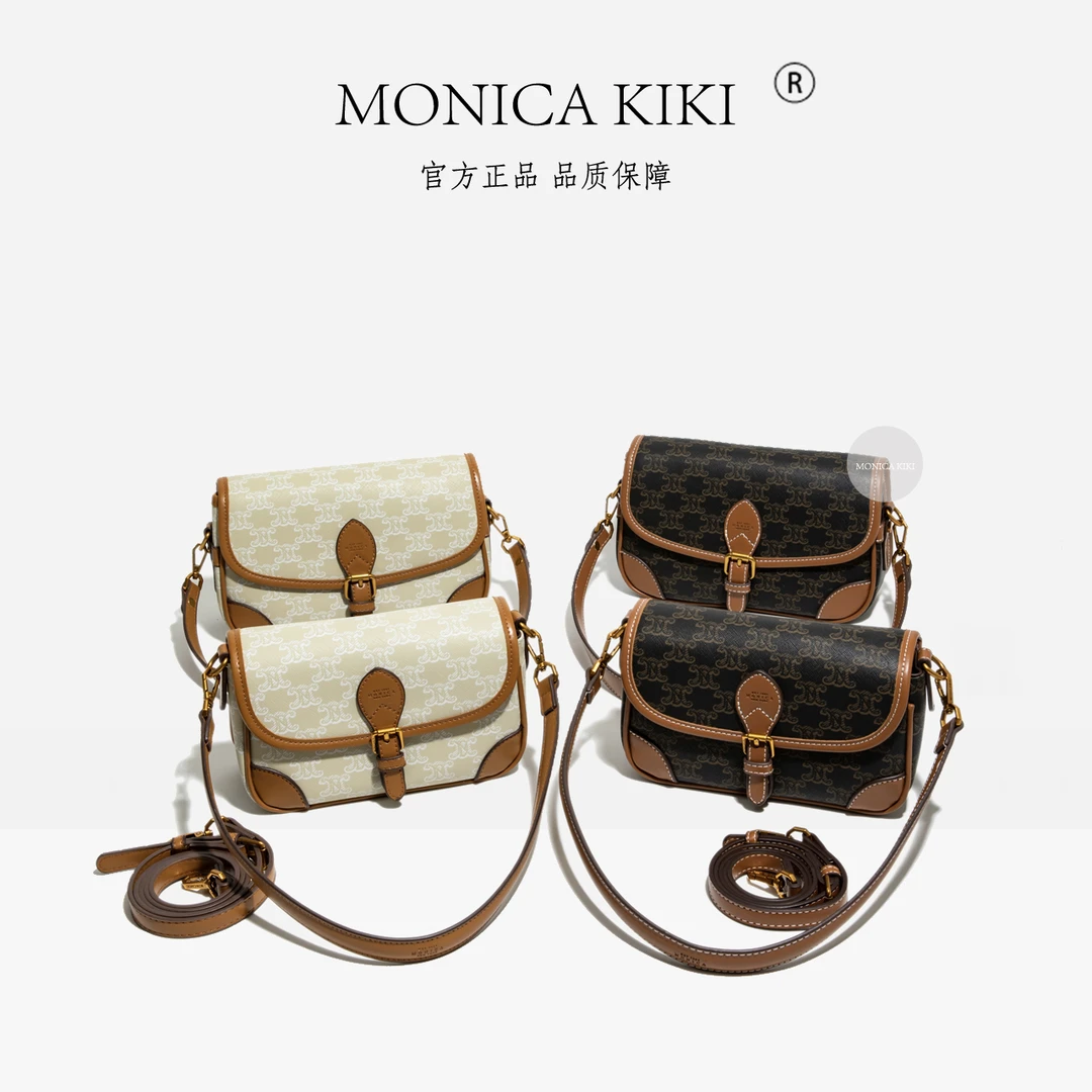 MONICA KIKI/莫妮卡奇奇轻奢腋下单肩包潮流印花休闲百搭麻将包女