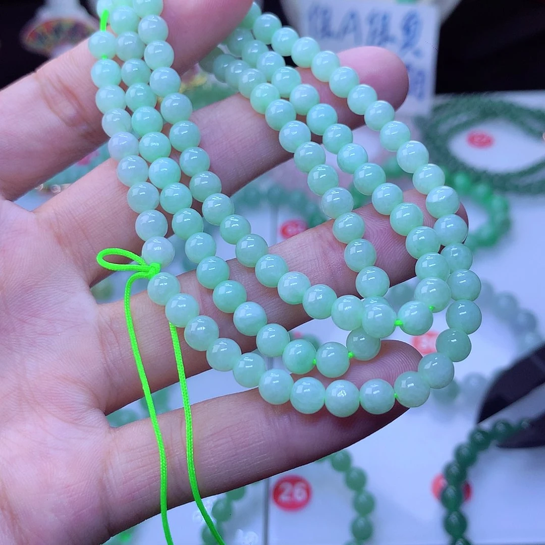 翡翠毛衣链未镶嵌