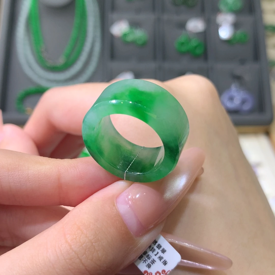 翡翠戒指未镶嵌15-17扳指