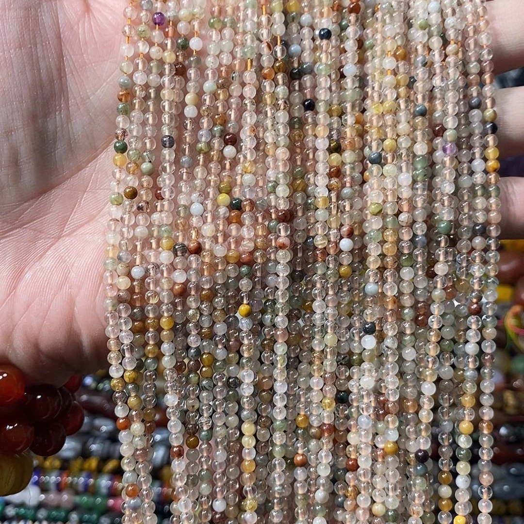 石英质玉未镶嵌，彩发，晶3.5mm，