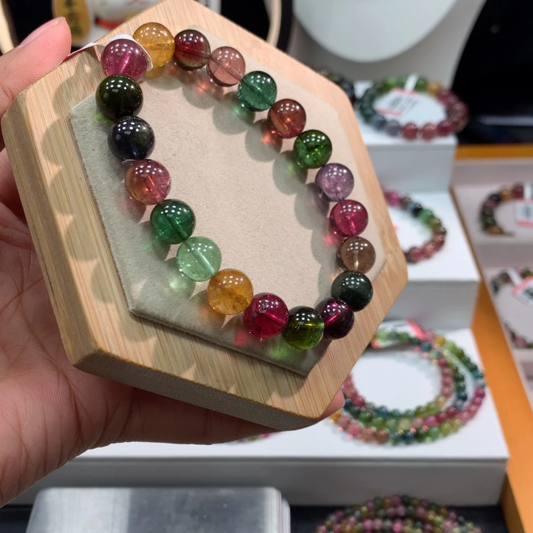 碧玺手链未镶嵌        10mm。   