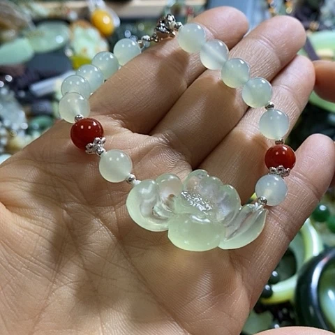 岫玉手链未镶嵌一个