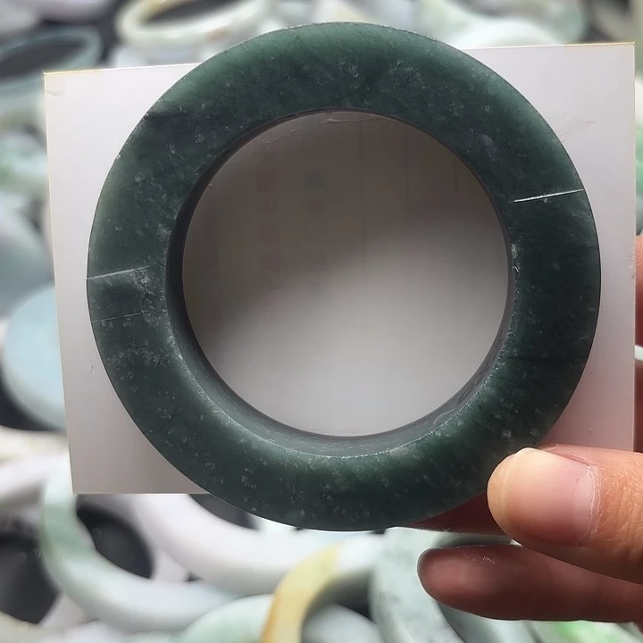 定制翡翠未镶嵌.特色翡翠冰墨绿56-67