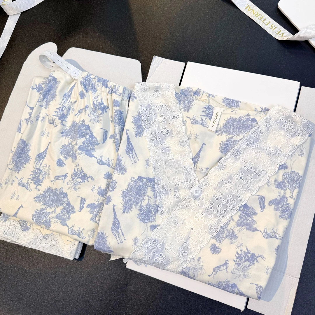 【可拆卸胸垫】月子服秋冬云感棉孕妇哺乳睡衣产后吸汗透气家居服