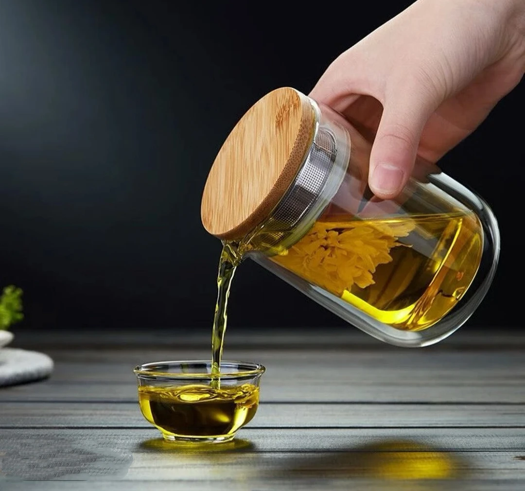 耐高温泡茶壶玻璃单壶茶水分离杯过滤茶具双层办公室泡茶神器