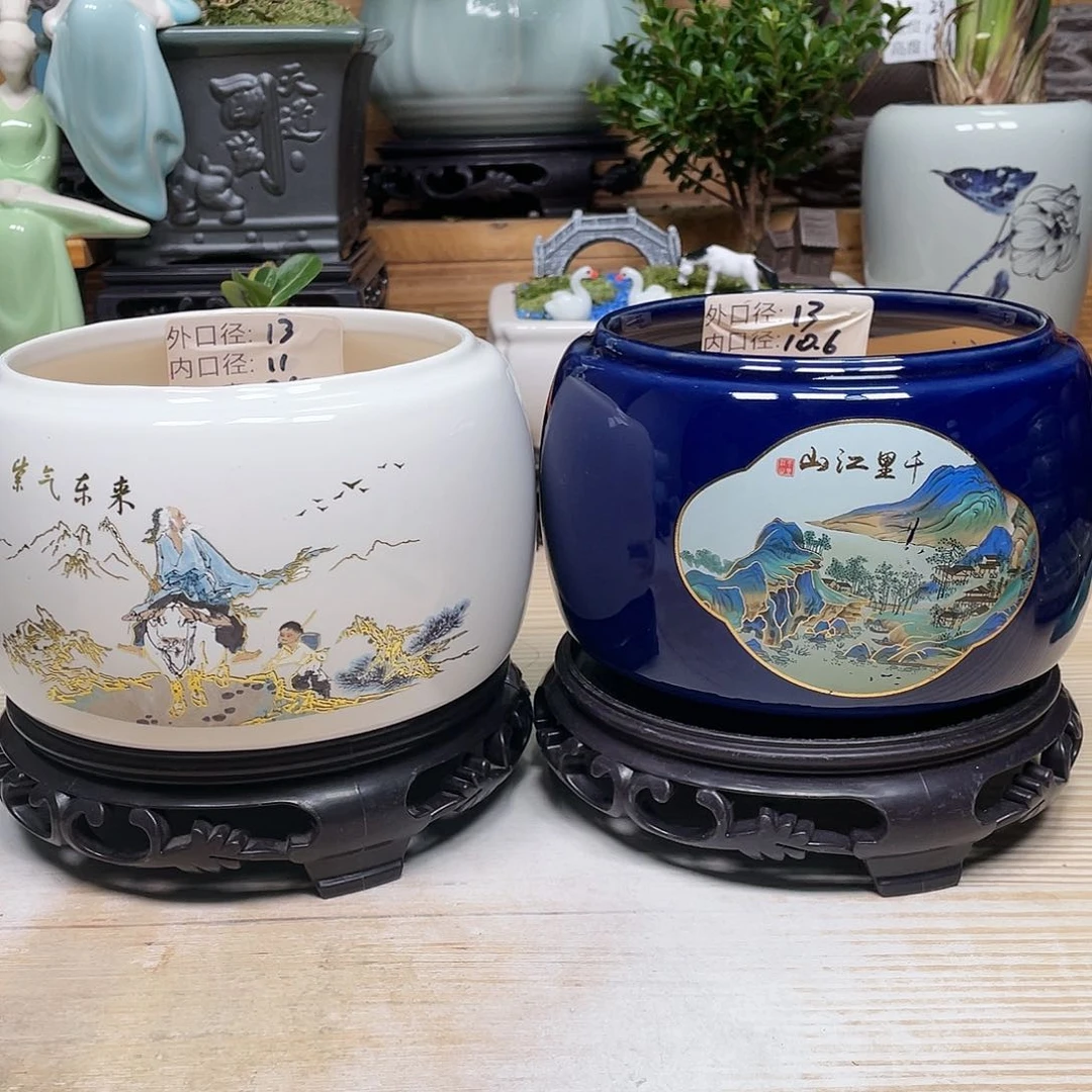 紫砂花盆陶瓷艺术艺术花盆