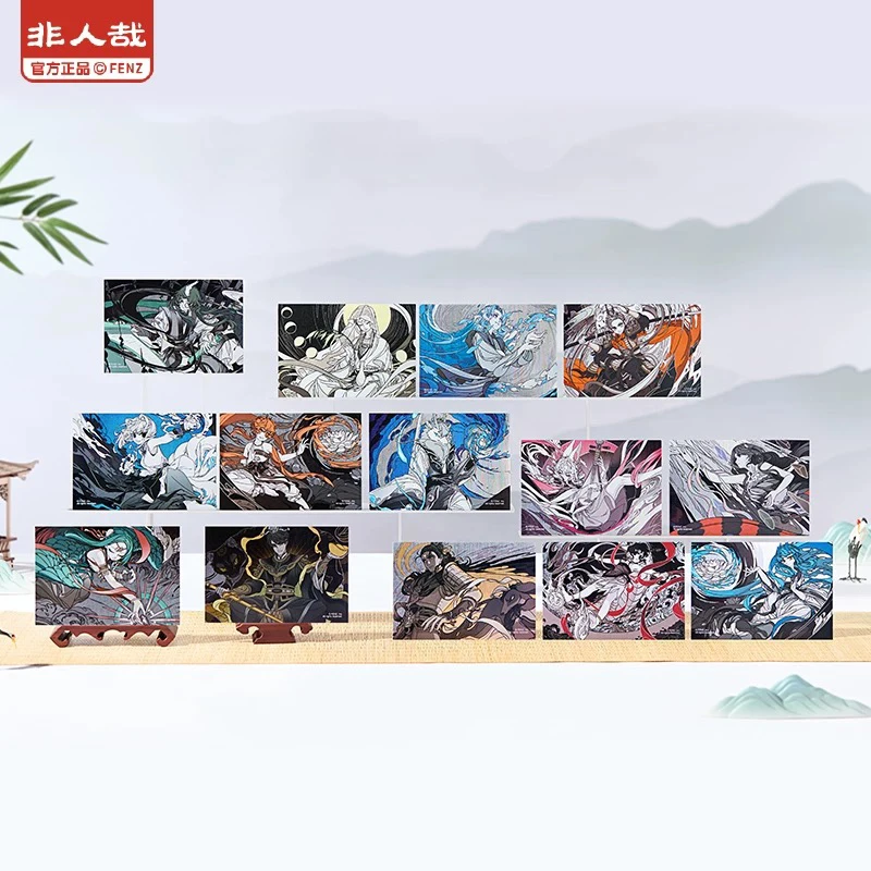 仙山琼阁系列明信片套装原创拉丝银收藏卡牌礼物