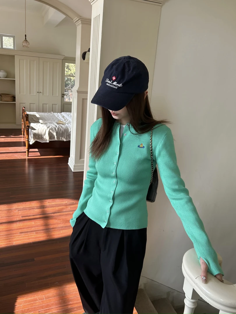 DYANGJUN【针织衫】韩系chic穿搭修身显瘦长袖针织衫