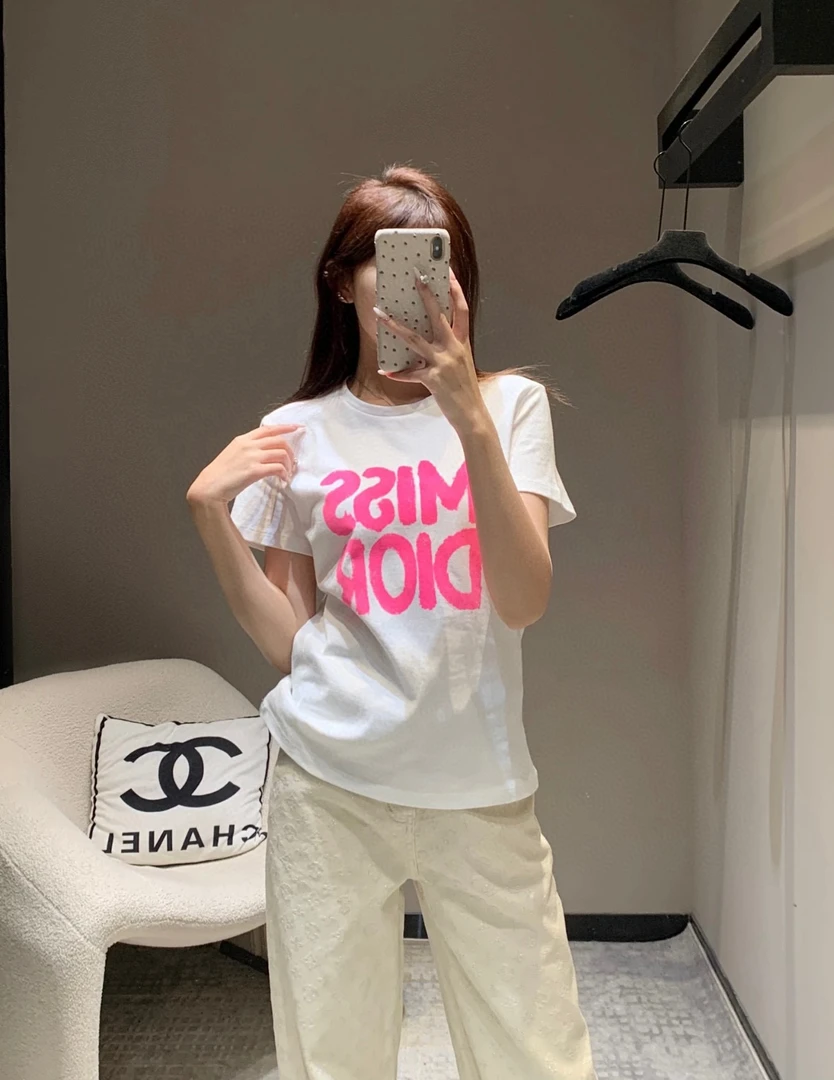 99新 DIOR/迪奥 SS25字母印花短袖T恤 XS码 D18518