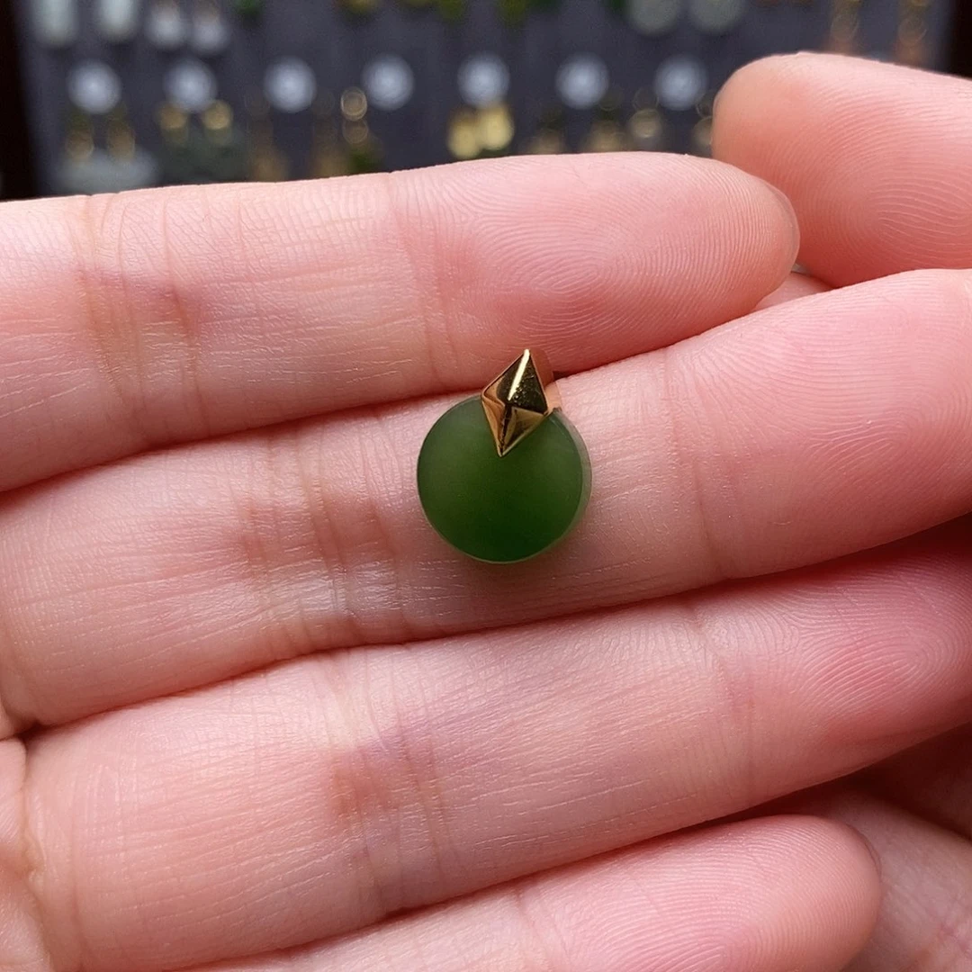 银S925镶嵌和田玉耳饰?****