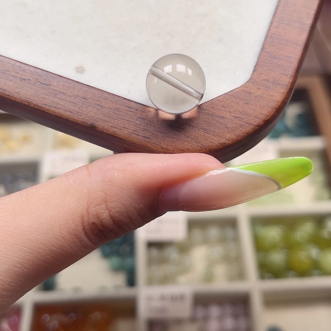 未镶嵌珠宝半成品水晶淡茶晶12mm