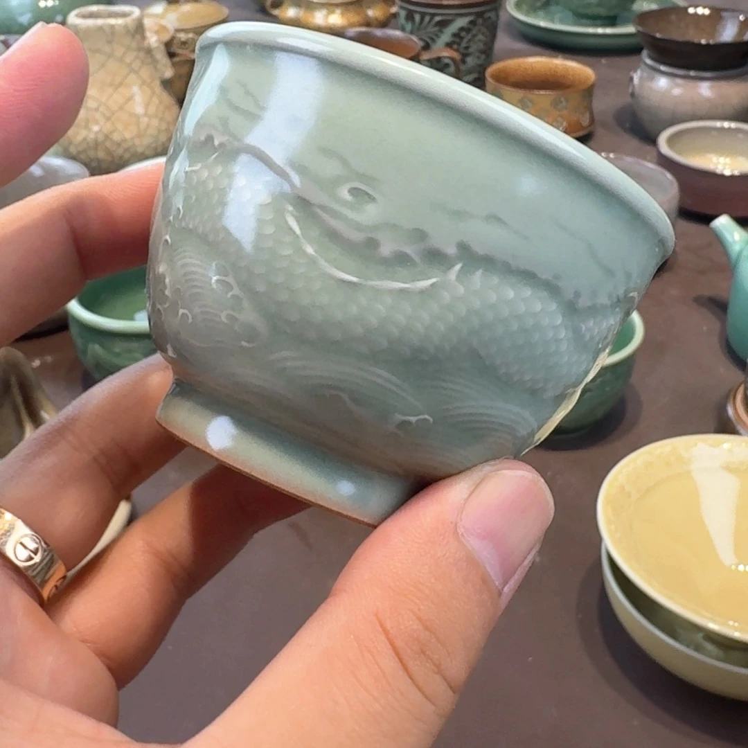 G***9龙泉青瓷茶具微瑕