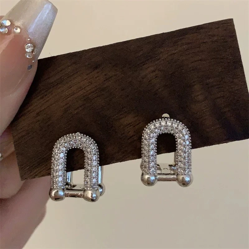 铜合金锆石耳饰 耳环气质轻奢时尚百搭复古小众简约个性QC3892