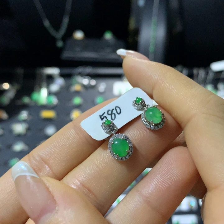 翡翠银S925镶嵌戒指