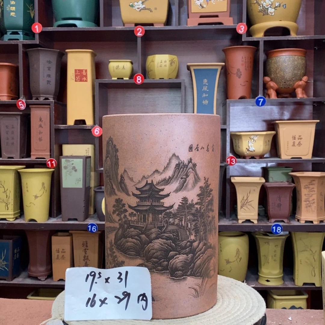 紫砂艺术紫砂花盆