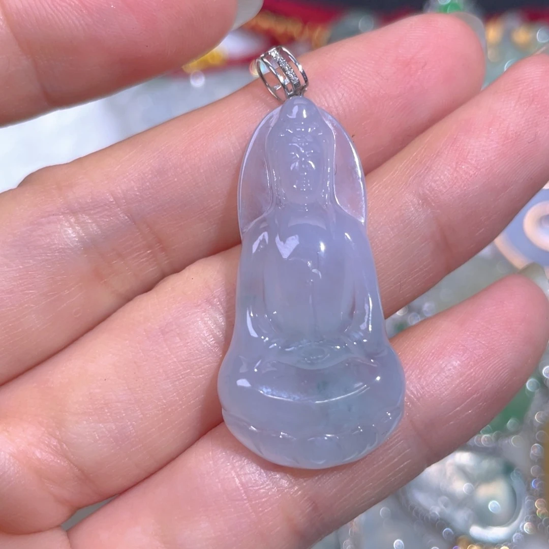颈饰18K金镶嵌翡翠翡翠