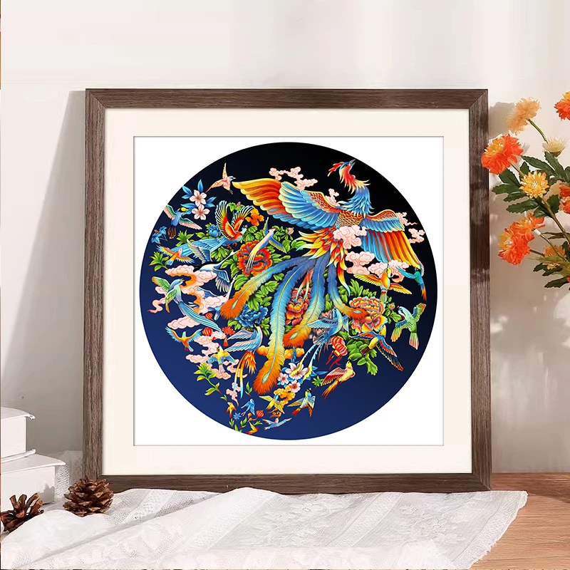 【国风】百鸟朝凤2025新款十字绣爆品高端客厅现代手工刺绣花卉满绣