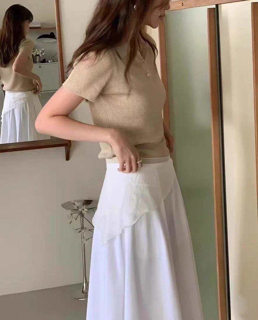 OUNC*E金丝翻领短袖修身polo衫T恤