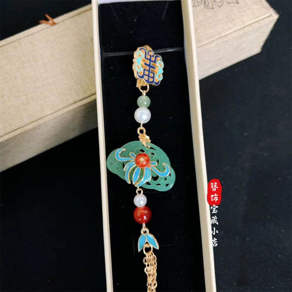 合金胸针 a802【如意珮压襟】古装中国风手工民族风素款胸针景泰蓝