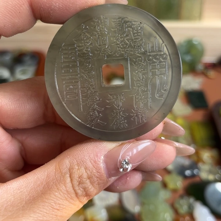 蛇纹石玉合金颈饰