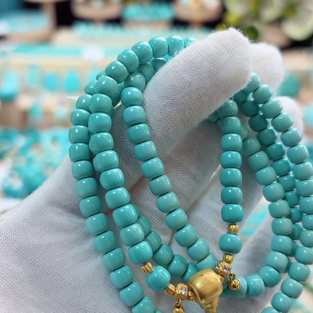 绿松石18K金镶嵌珠宝奇石5.7