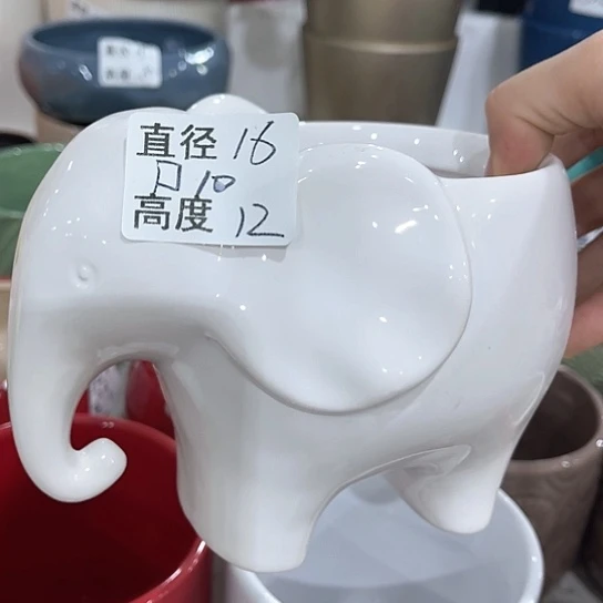 多肉绿植陶瓷花盆9.9包邮，有孔