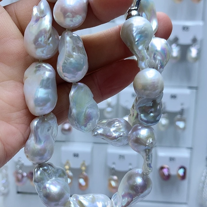 浅***塞巴洛克淡水珍珠未镶嵌