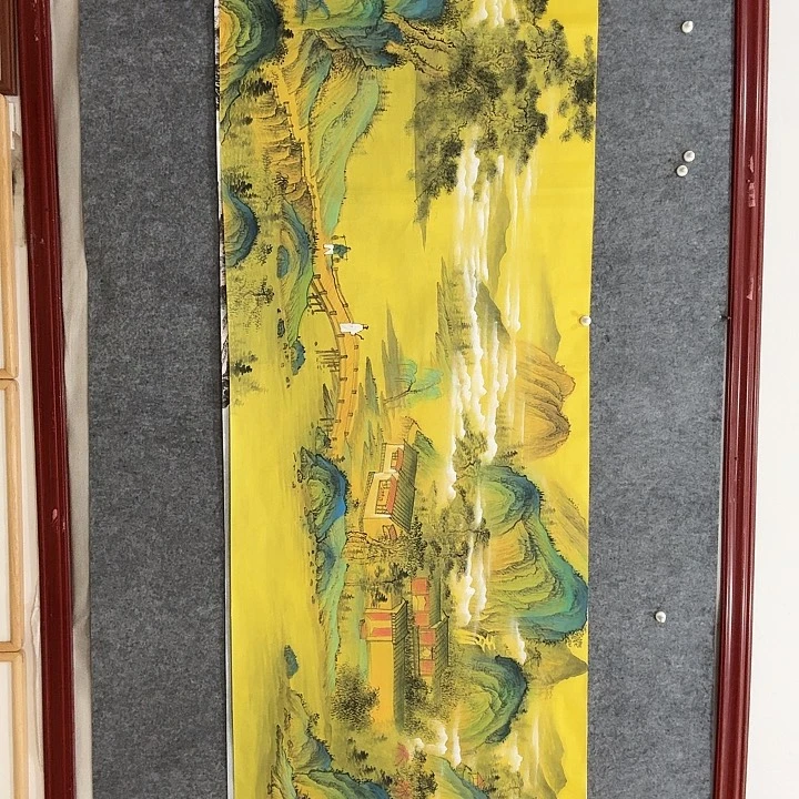 国画手绘国画访友图