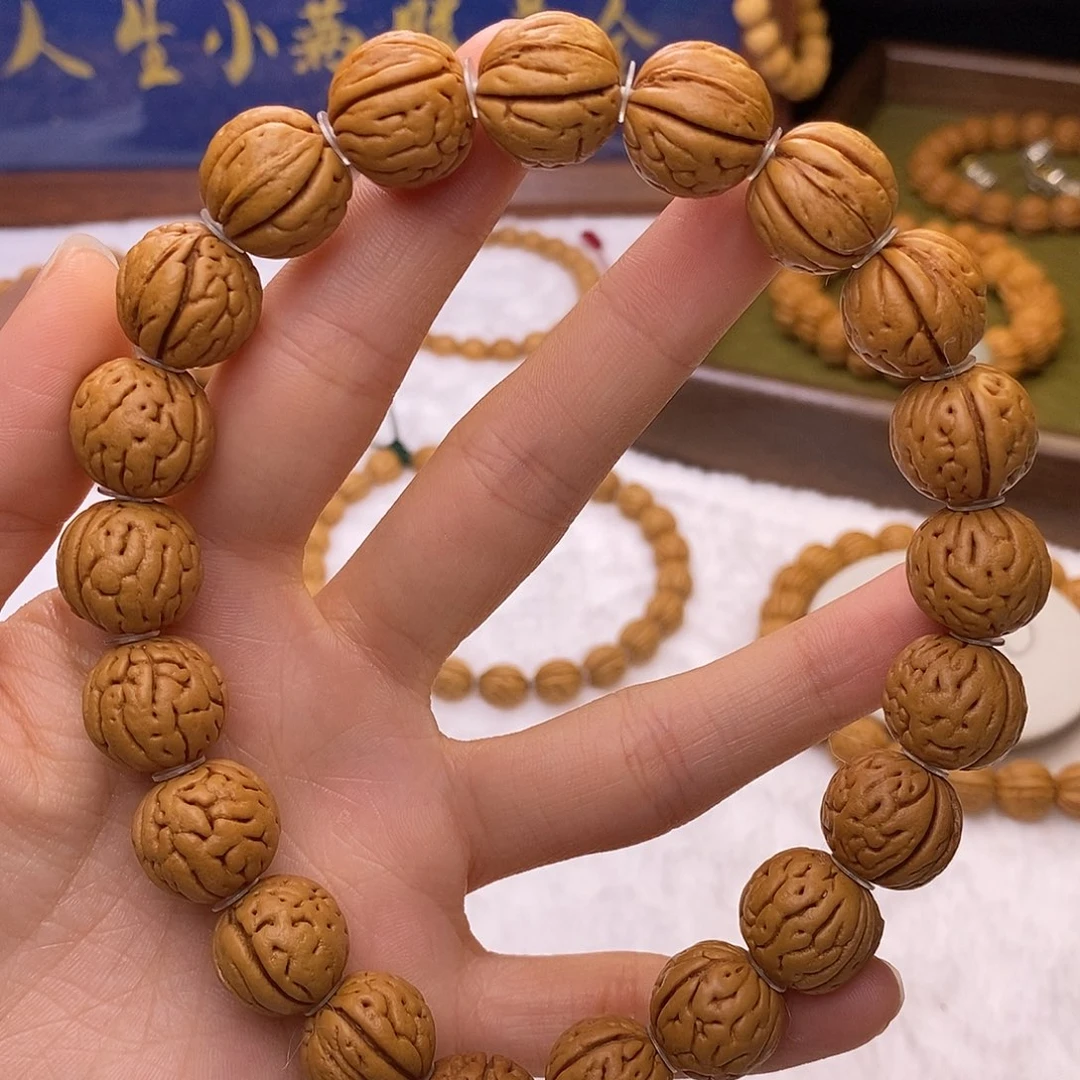 桃核手串15红皮肥脐肌肉桃核手持