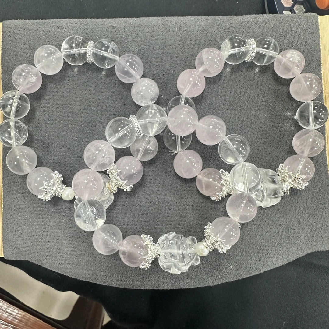 【小院甄选】原创粉水晶单圈12+ 多样性发一件 XX1007