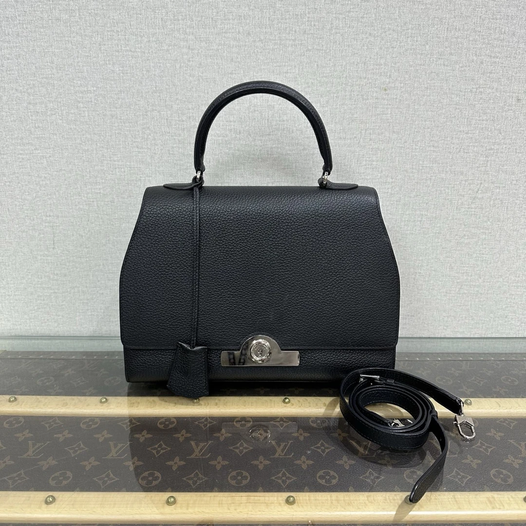 95新 MOYNAT/摩奈 【小竹子首播福利】rejane黑银大号手提斜挎包