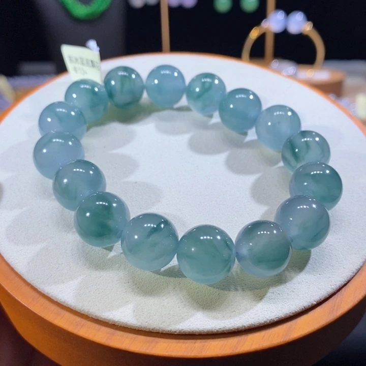翡翠未镶嵌吊坠(不含链)翡翠高冰飘花手串