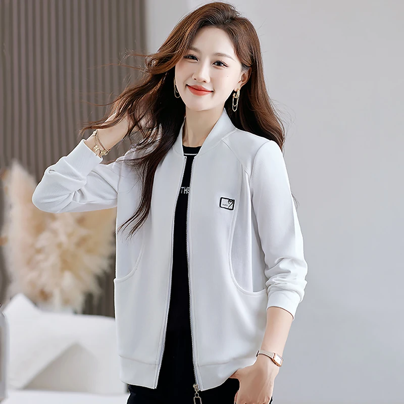 连帽开衫卫衣女春秋休闲外套2025新款洋气百搭棒球服运动上衣夹克