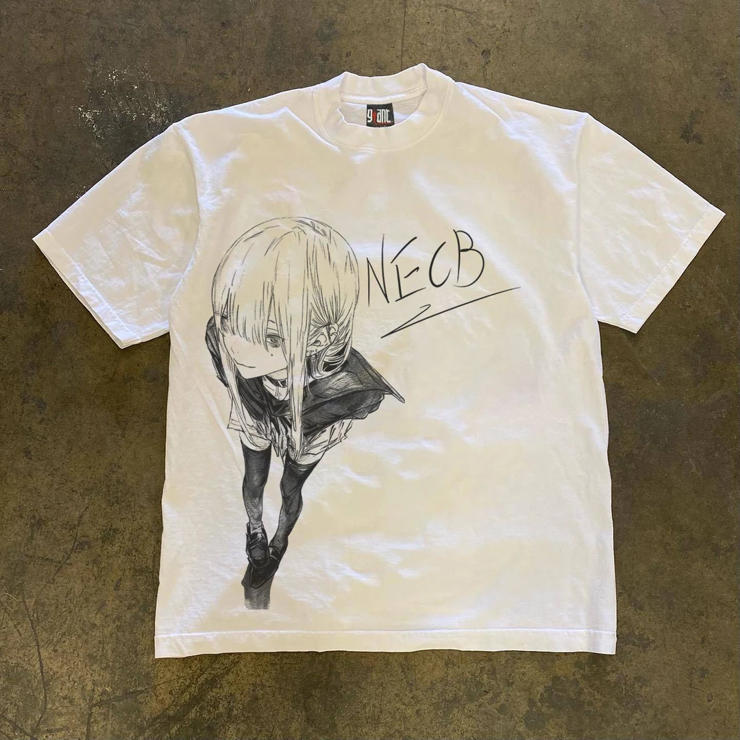 100%纯棉320克重磅休闲百搭情侣潮流圆领国潮街头嘻哈设计感美式