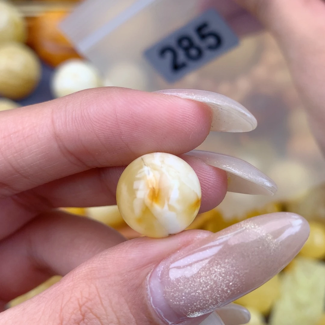 琥珀未镶嵌珠宝奇石14 粉