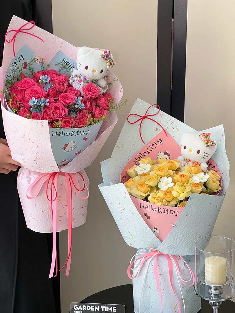 花颜悦情人节圆舞定型片花束圆一点一体式内衬圆形定型片diy材料