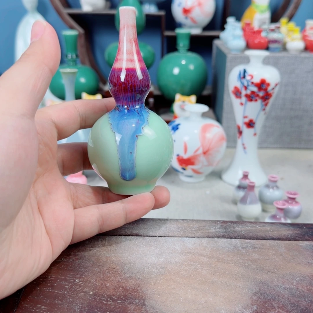 陶瓷手工小花器摆件