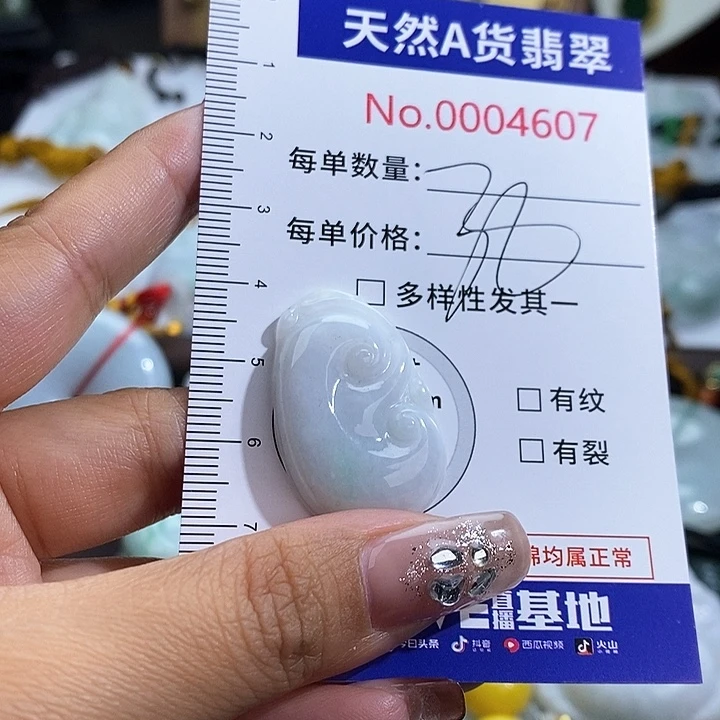 翡翠未镶嵌颈饰4607